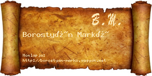 Borostyán Markó névjegykártya